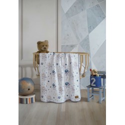 Polar Baskılı Bebek Battaniyesi 80x100 Cm ASTRONOT