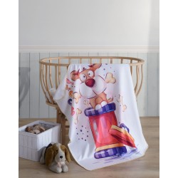 Polar Baskılı Bebek Battaniyesi 80x100 Cm Dog
